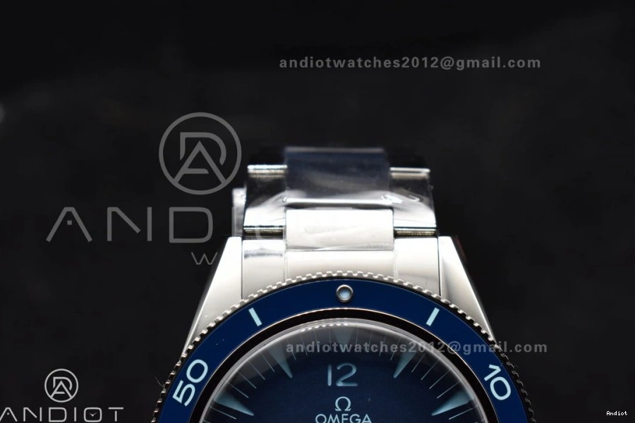 SS Heritage Super on 300 A8912 1:1 Clone Seamaster Edition Blue Best Bracelet Dial VSF 0102